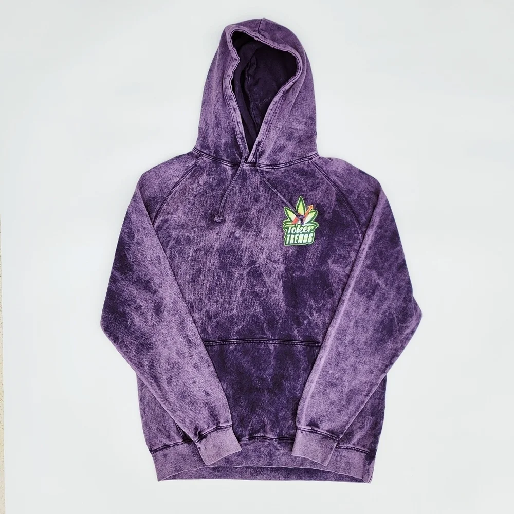 TokerTrends SmokeSesh Purple Tie-Dye Unisex Hoodie & Bowlzer Combo - Picture 4 of 8